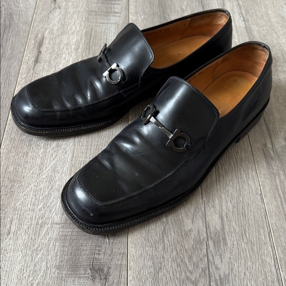 Salvatore Ferragamo Other - Salvatore Ferragamo Studio Gancini Bit Collection Black Loafers Men’s 13 D